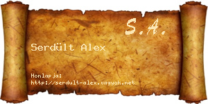 Serdült Alex névjegykártya